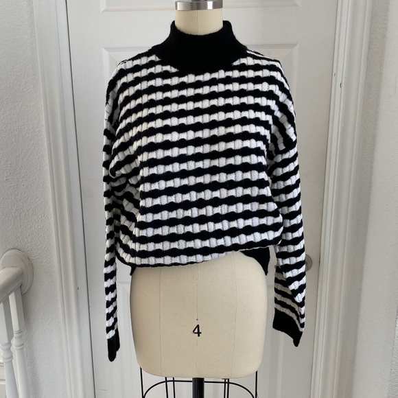 Black & White Striped Sweater - Picture 1 of 5